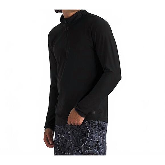 NEW THE NORTH FACE dune sky quarter zip jacket in black